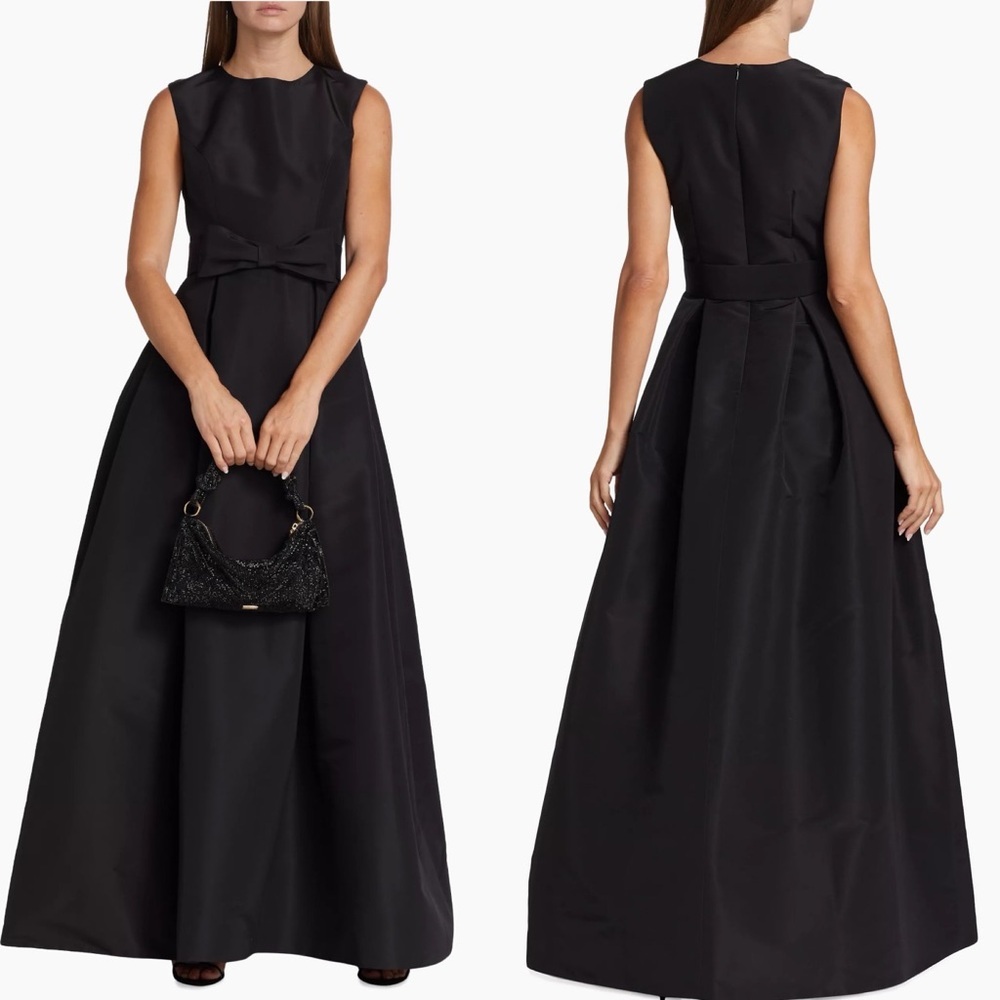NWT Alexia Maria Grace Silk Faille Ball Gown Dress w/Removable Bow Belt Size 0 - Picture 3 of 16